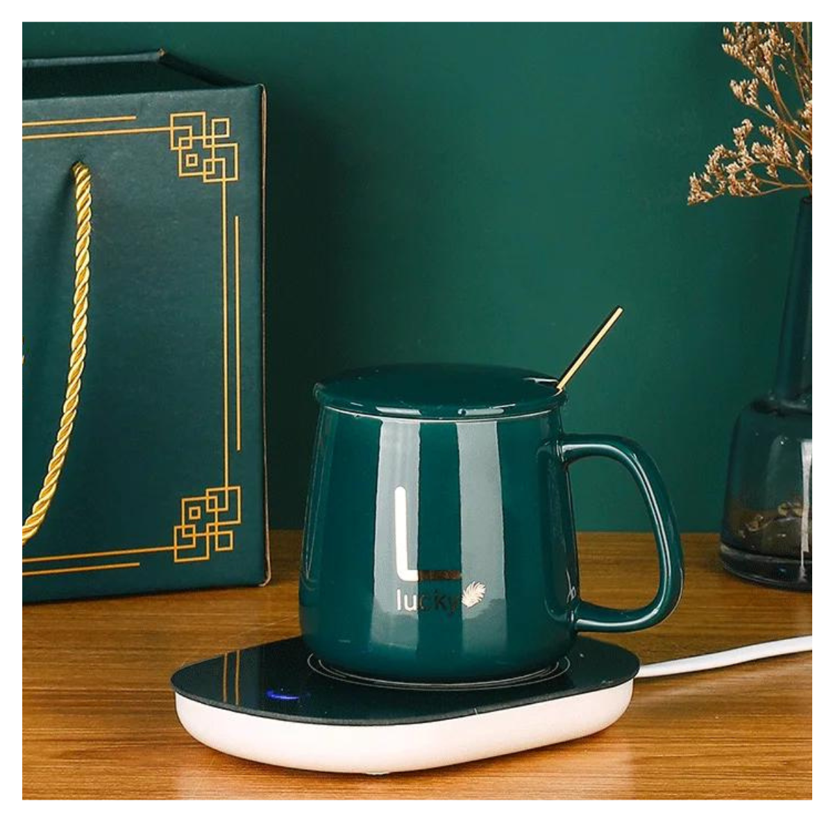 Taza de Cerámica Térmica con Calentador USB