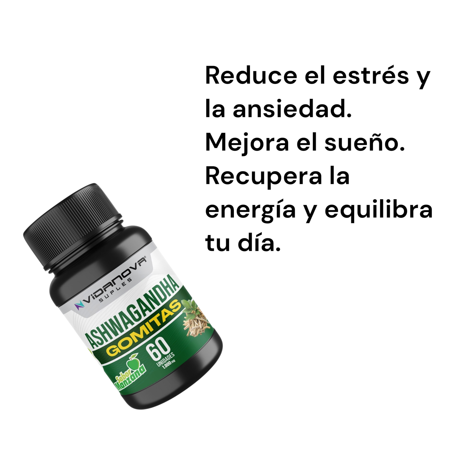 Gomitas de Ashwagandha  + Magnesio 1000 mg